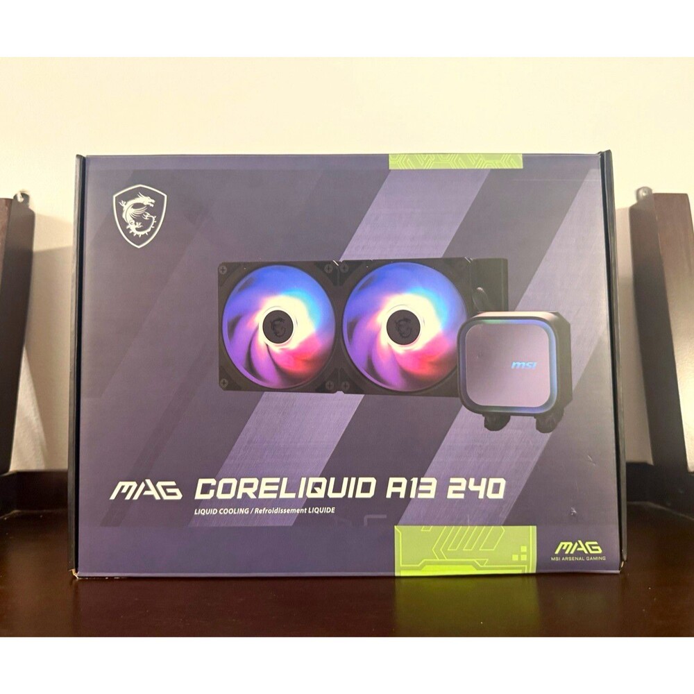 MSI MAG CoreLiquid A13 240mm ARGB AIO Liquid CPU Cooler NEW Open Box